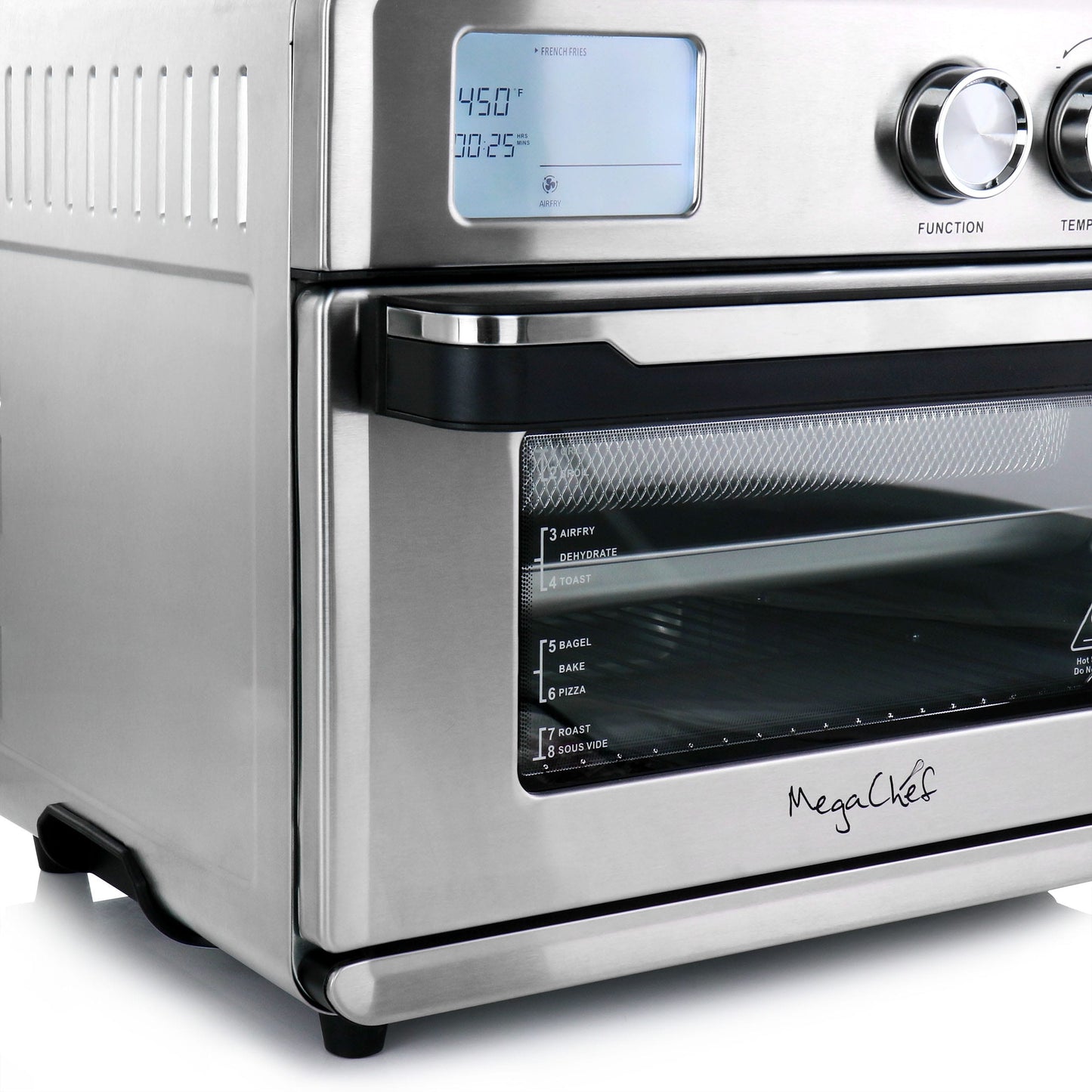 Friteuse à air multifonction avec 21 programmes préprogrammés et fonction four à griller