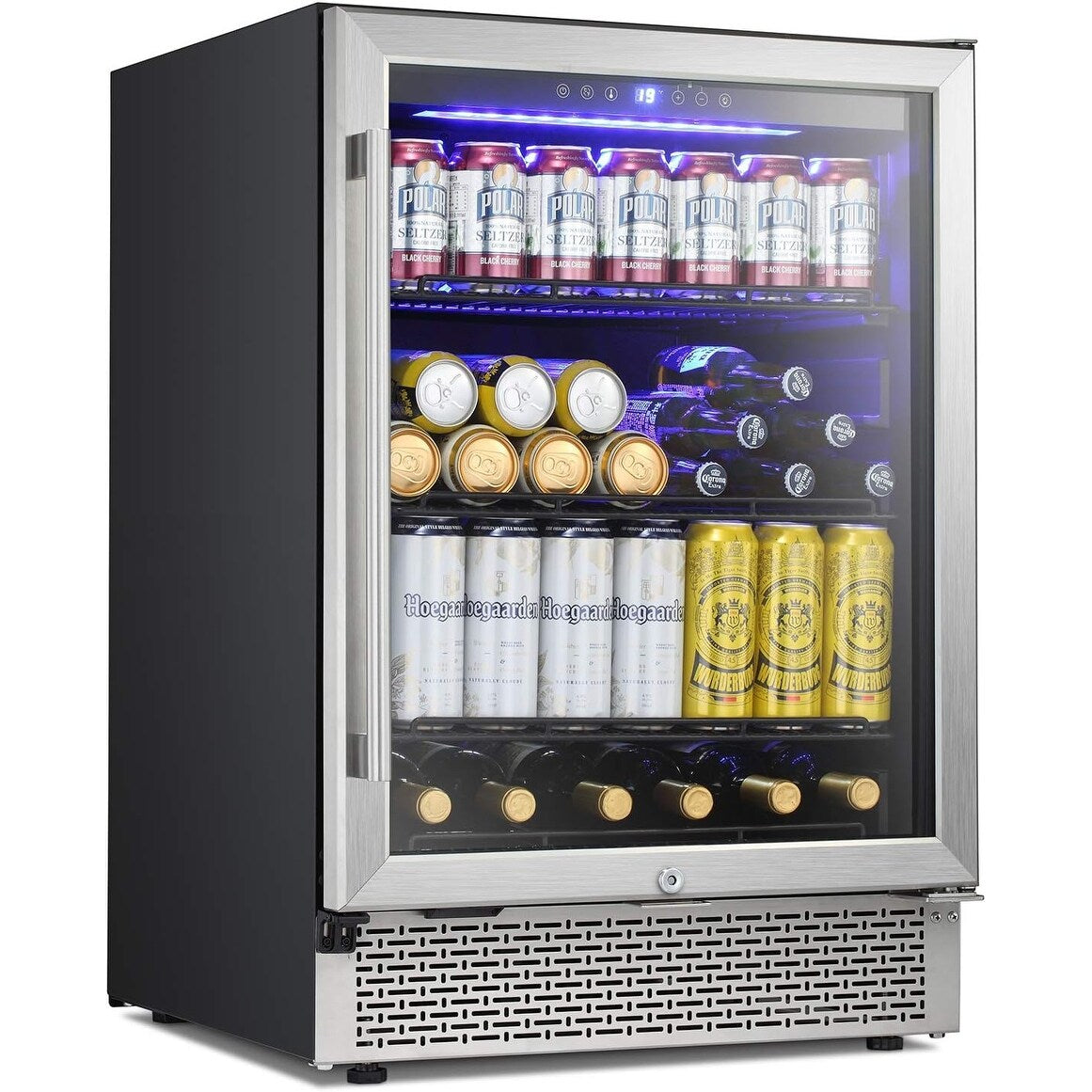Réfrigérateur à boissons de 24 pouces, cave à vin intégrée, mini réfrigérateur