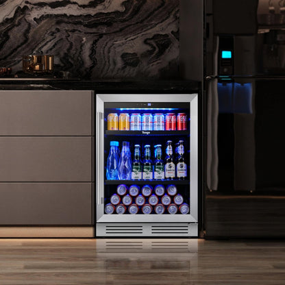 Réfrigérateur à boissons de 24 pouces, capacité de 140 canettes, pour sodas, vins et autres boissons - 24 pouces