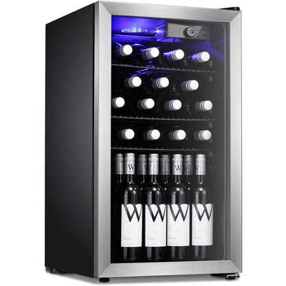 Cave à vin/réfrigérateur à boissons/mini-réfrigérateur pour 26 bouteilles - 17,52*19,29*31,18 pouces