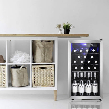 Cave à vin/réfrigérateur à boissons/mini-réfrigérateur pour 26 bouteilles - 17,52*19,29*31,18 pouces