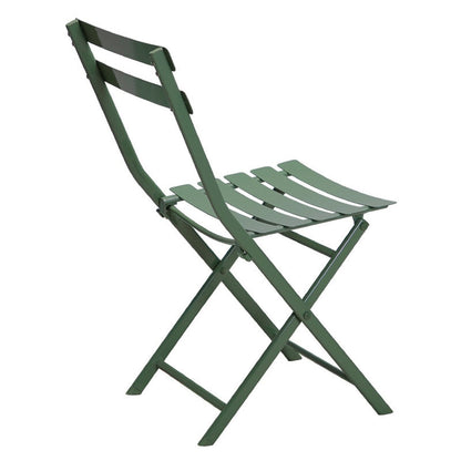 Ensemble de bistro minimaliste pour terrasse, 3 pièces, comprenant une table ronde et des chaises pliantes - Ensemble-de-bistro-pour-terrasse-3-pieces