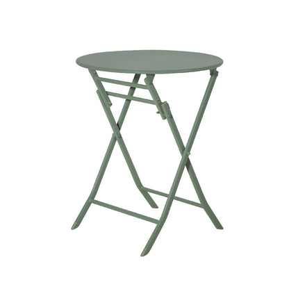Ensemble de bistro minimaliste pour terrasse, 3 pièces, comprenant une table ronde et des chaises pliantes - Ensemble-de-bistro-pour-terrasse-3-pieces