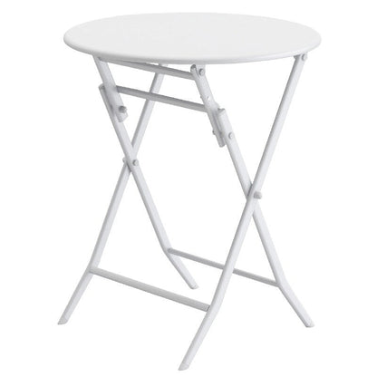 Ensemble de bistro minimaliste pour terrasse, 3 pièces, comprenant une table ronde et des chaises pliantes - Ensemble-de-bistro-pour-terrasse-3-pieces