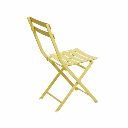 Ensemble de bistro minimaliste pour terrasse, 3 pièces, comprenant une table ronde et des chaises pliantes - Ensemble-de-bistro-pour-terrasse-3-pieces