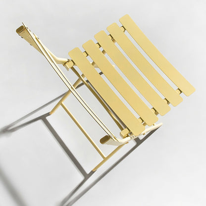 Ensemble de bistro minimaliste pour patio, 3 pièces, table carrée et chaises pliantes - 3 pièces