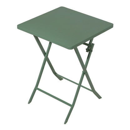Ensemble de bistro minimaliste pour patio, 3 pièces, table carrée et chaises pliantes - 3 pièces