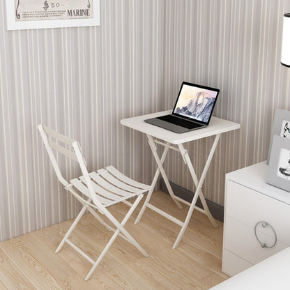 Ensemble de bistro minimaliste pour patio, 3 pièces, table carrée et chaises pliantes - 3 pièces