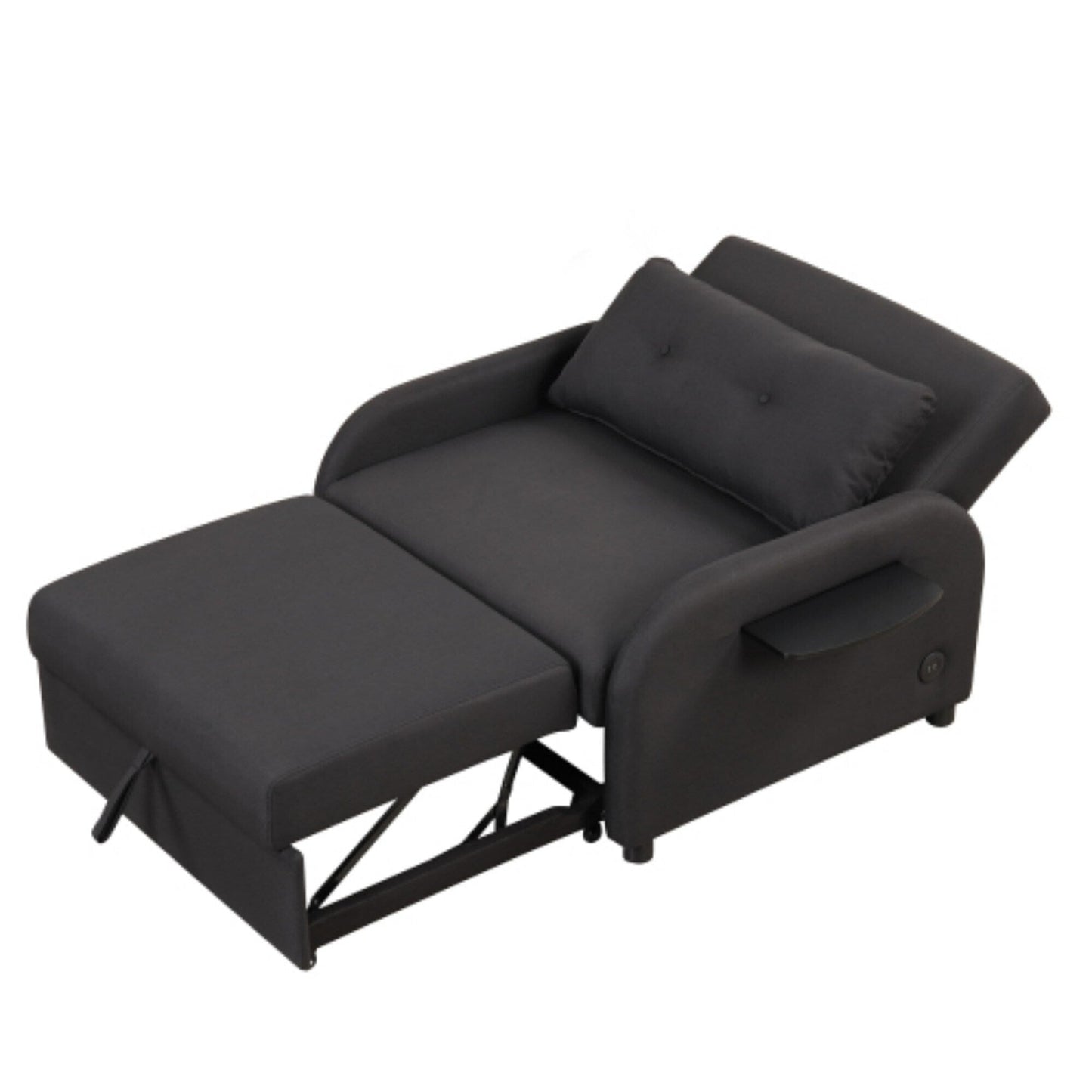 Canapé-lit 3-en-1 avec table d'appoint rabattable et ports USB de la marque Harper&amp;Bright Designs