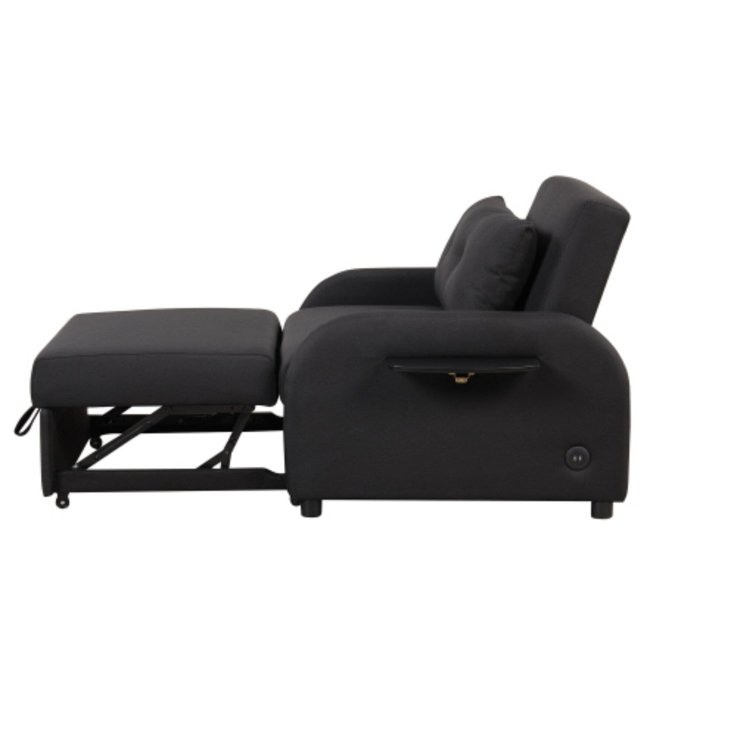 Canapé-lit 3-en-1 avec table d'appoint rabattable et ports USB de la marque Harper&amp;Bright Designs
