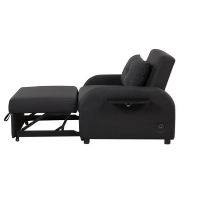 Canapé-lit 3-en-1 avec table d'appoint rabattable et ports USB de la marque Harper&amp;Bright Designs