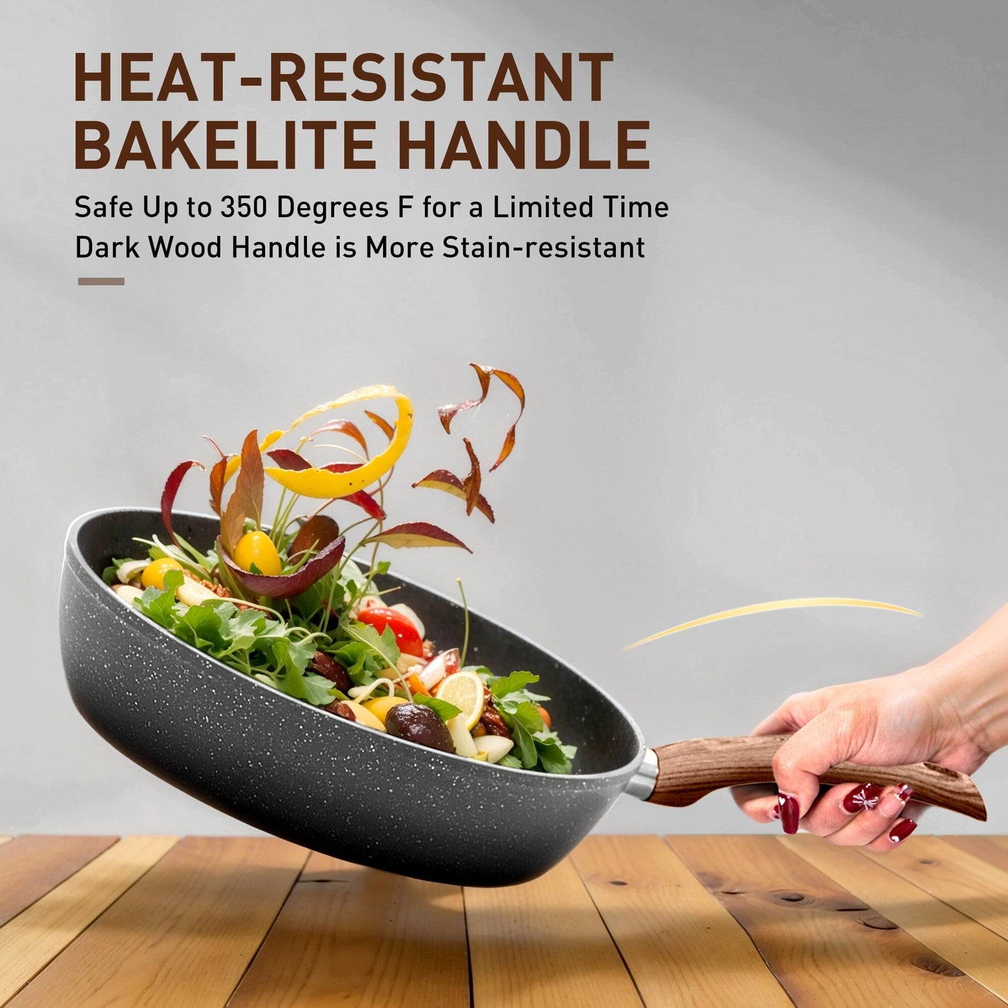 Ensemble de 30 pièces pour cuisine, comprenant des casseroles et poêles en granit, antiadhésives.
