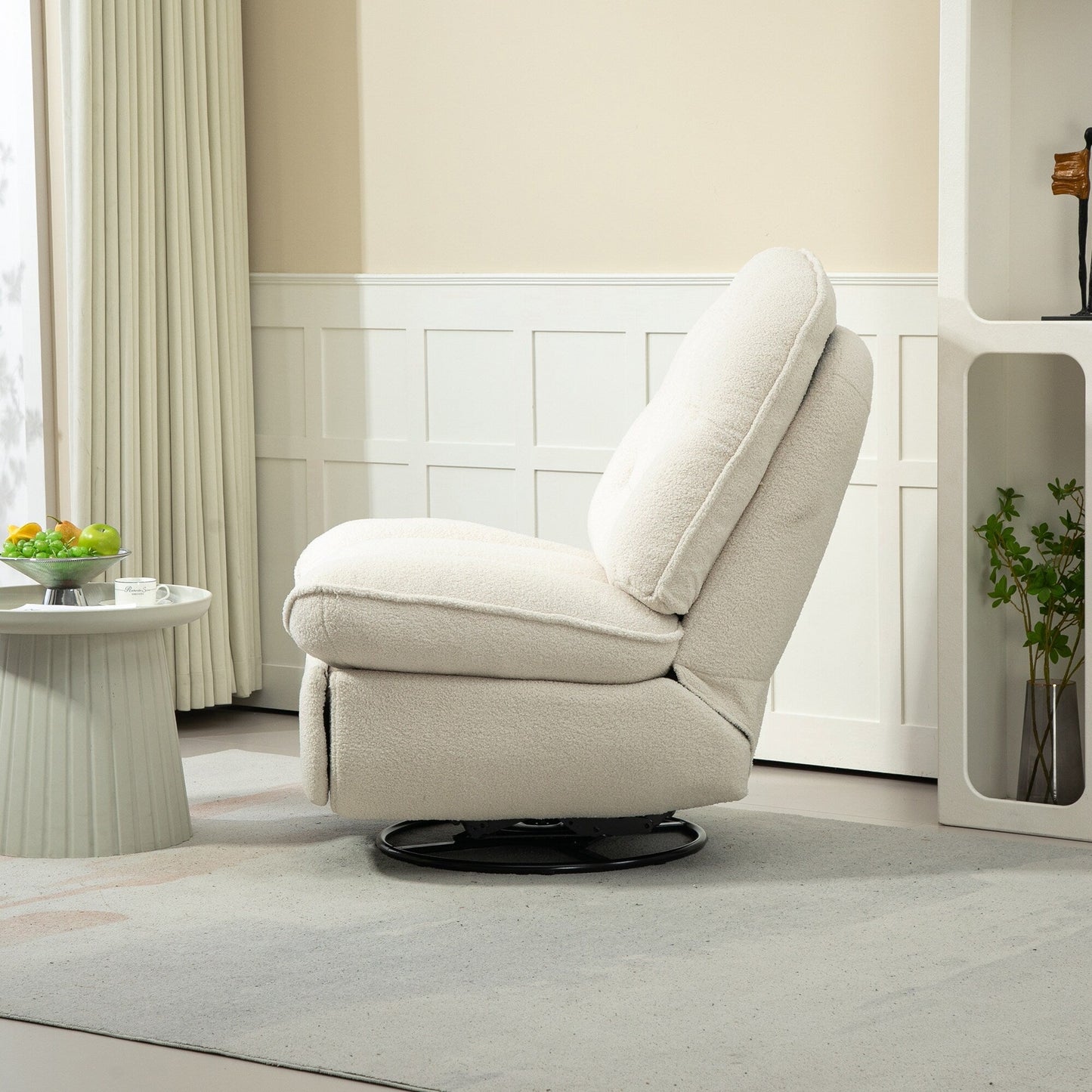 Lot de 2 chaises de salon inclinables pivotantes à 360 degrés et réglables.