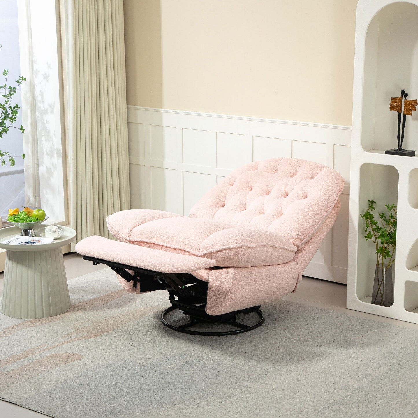Lot de 2 chaises de salon inclinables pivotantes à 360 degrés et réglables.