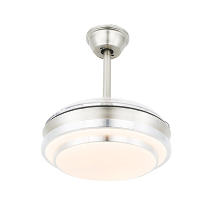 Ventilateur de plafond rétractable moderne Bella Depot 36 avec éclairage LED, lames réversibles à 6 vitesses avec télécommande