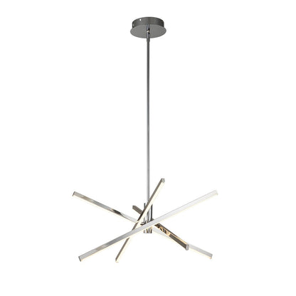 Luminaire suspendu linéaire en forme de sputnik, en aluminium noir/doré, à LED, style moderne, pour salon/salle à manger/cuisine.