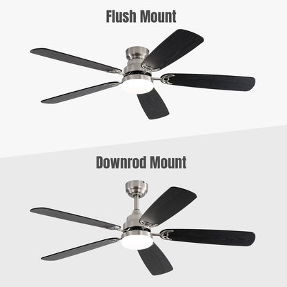 Ventilateur de plafond à LED intégré de 48 et 52 pouces avec éclairage et télécommande, moteur à courant continu réversible.