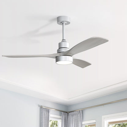 Ventilateur de plafond à LED intégré de 48 et 52 pouces avec éclairage et télécommande, moteur à courant continu réversible.