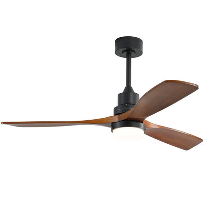 Ventilateur de plafond à LED intégré de 48 et 52 pouces avec éclairage et télécommande, moteur à courant continu réversible.