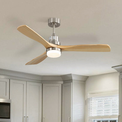 Ventilateur de plafond à LED intégré de 48 et 52 pouces avec éclairage et télécommande, moteur à courant continu réversible.