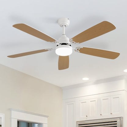 Ventilateur de plafond à LED intégré de 48 et 52 pouces avec éclairage et télécommande, moteur à courant continu réversible.
