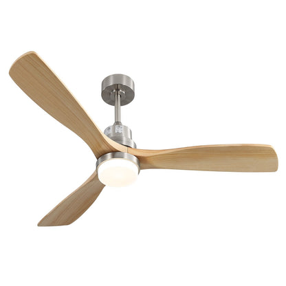 Ventilateur de plafond à LED intégré de 48 et 52 pouces avec éclairage et télécommande, moteur à courant continu réversible.