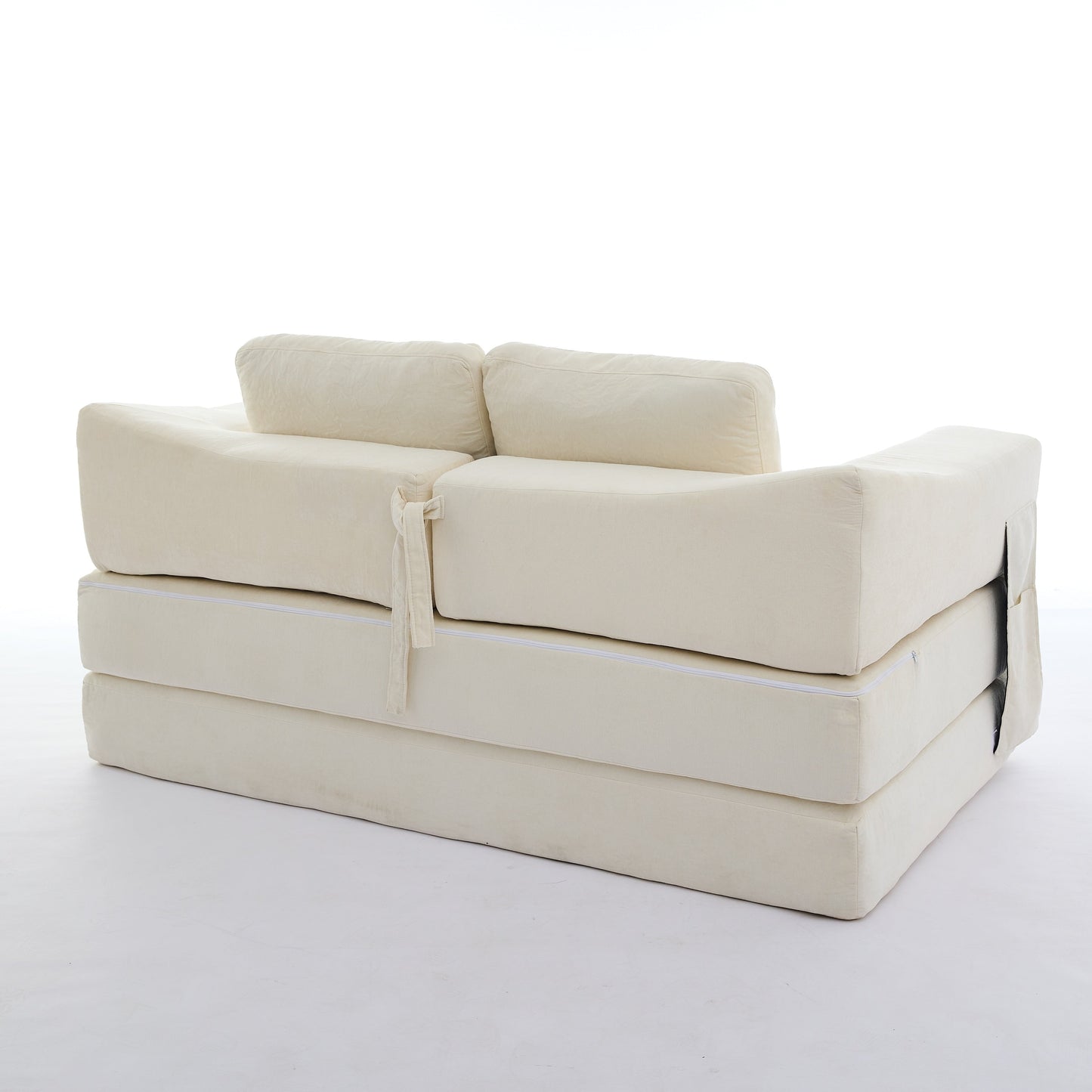 Canapé-lit convertible rembourré de 70,87 pouces, chaise convertible, canapé de sol confortable pour salon, chambre à coucher, tissu chenille