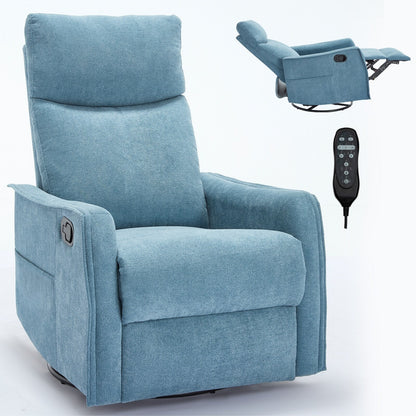 Fauteuil inclinable manuel à 8 points de massage, chaise pivotante et basculante en tissu, canapé simple, fauteuil avec fonction de basculement et chauffage lombaire.