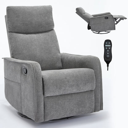 Fauteuil inclinable manuel à 8 points de massage, chaise pivotante et basculante en tissu, canapé simple, fauteuil avec fonction de basculement et chauffage lombaire.