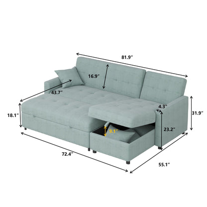 Canapé-lit et chaise longue réversibles de 208 cm de large