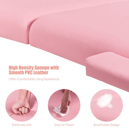 Table de massage portable 84''L, lit de spa facial réglable, pour tatouage, avec sac de transport.