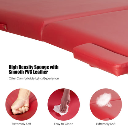 Table de massage portable 84''L, lit de spa facial réglable, pour tatouage, avec sac de transport.