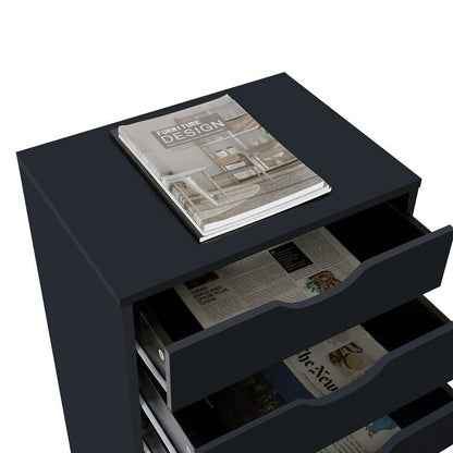 Armoire étroite en bois à 9 tiroirs avec tiroirs à coulisses fluides et étagère de rangement supérieure.