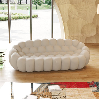 Canapé moderne à bulles de 250 cm (98,43 pouces) en forme de nid d'abeille 3D, canapé paresseux.