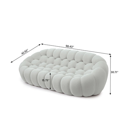 Canapé moderne à bulles de 250 cm (98,43 pouces) en forme de nid d'abeille 3D, canapé paresseux.