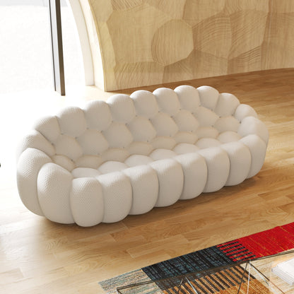 Canapé moderne à bulles de 250 cm (98,43 pouces) en forme de nid d'abeille 3D, canapé paresseux.