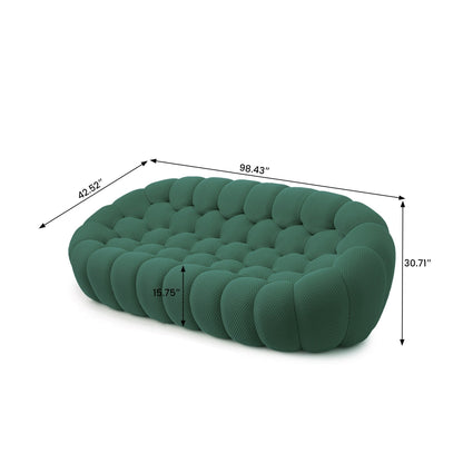 Canapé moderne à bulles de 250 cm (98,43 pouces) en forme de nid d'abeille 3D, canapé paresseux.