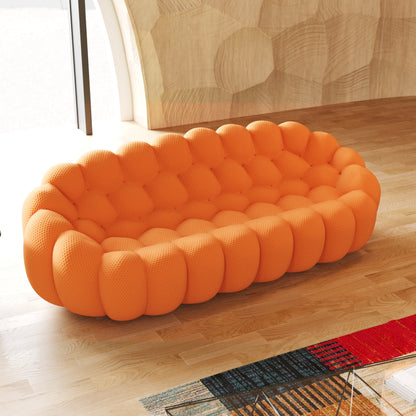 Canapé moderne à bulles de 250 cm (98,43 pouces) en forme de nid d'abeille 3D, canapé paresseux.