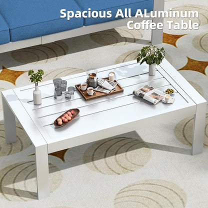 AECOJOY Ensemble de meubles de patio en aluminium 7 pièces, ensemble de conversation d'extérieur