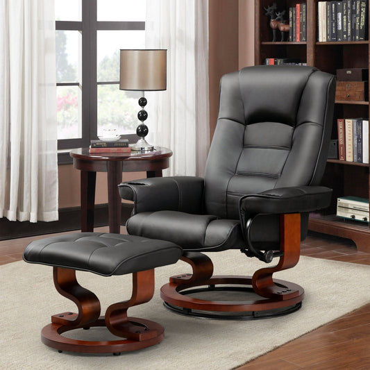 Fauteuil inclinable AVAWING avec pied repose-pieds pivotant