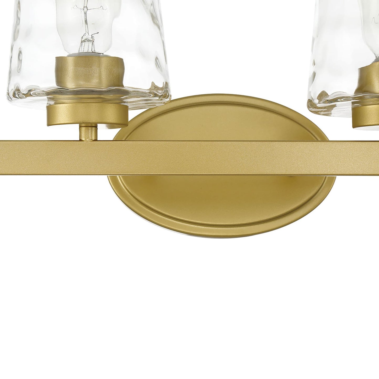Applique murale de salle de bain à 6 lumières LED, style moderne du milieu du siècle, avec verre artistique et fonction de gradation - 51 pouces