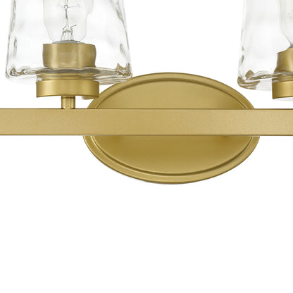Applique murale de salle de bain à 6 lumières LED, style moderne du milieu du siècle, avec verre artistique et fonction de gradation - 51 pouces