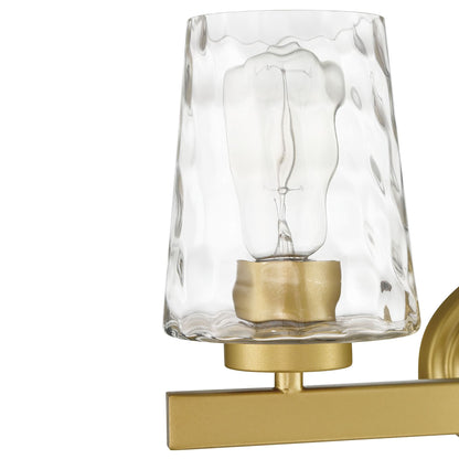 Applique murale de salle de bain à 6 lumières LED, style moderne du milieu du siècle, avec verre artistique et fonction de gradation - 51 pouces