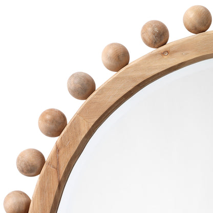 Alden Décor Miroir rond en bois Orion, naturel