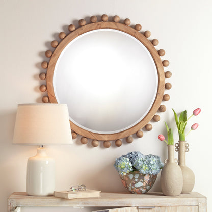 Alden Décor Miroir rond en bois Orion, naturel