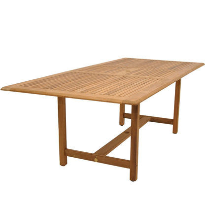 Ensemble de repas de patio d'extérieur Amazonia en teck certifié FSC, 11 pièces - 10 places - 11 pièces