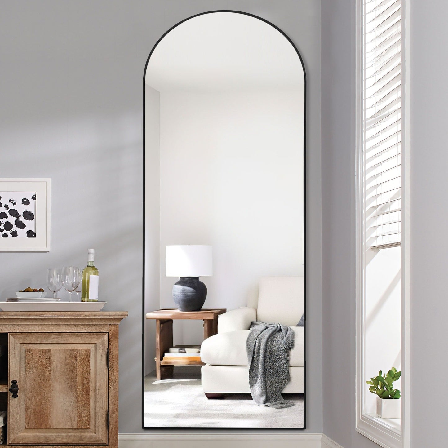 Grand miroir moderne à arche