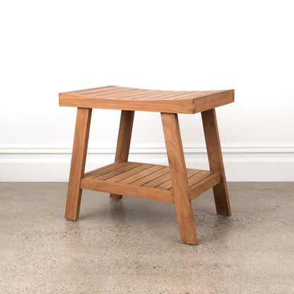 Table/Banc de douche en teck d'Indonésie d'Aurora Home