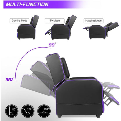 BOSSIN Fauteuil de jeu inclinable ergonomique en cuir PU pour salon