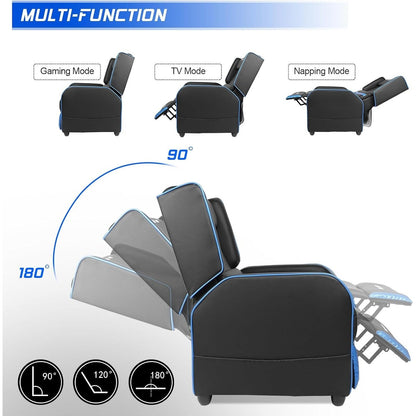 BOSSIN Fauteuil de jeu inclinable ergonomique en cuir PU pour salon